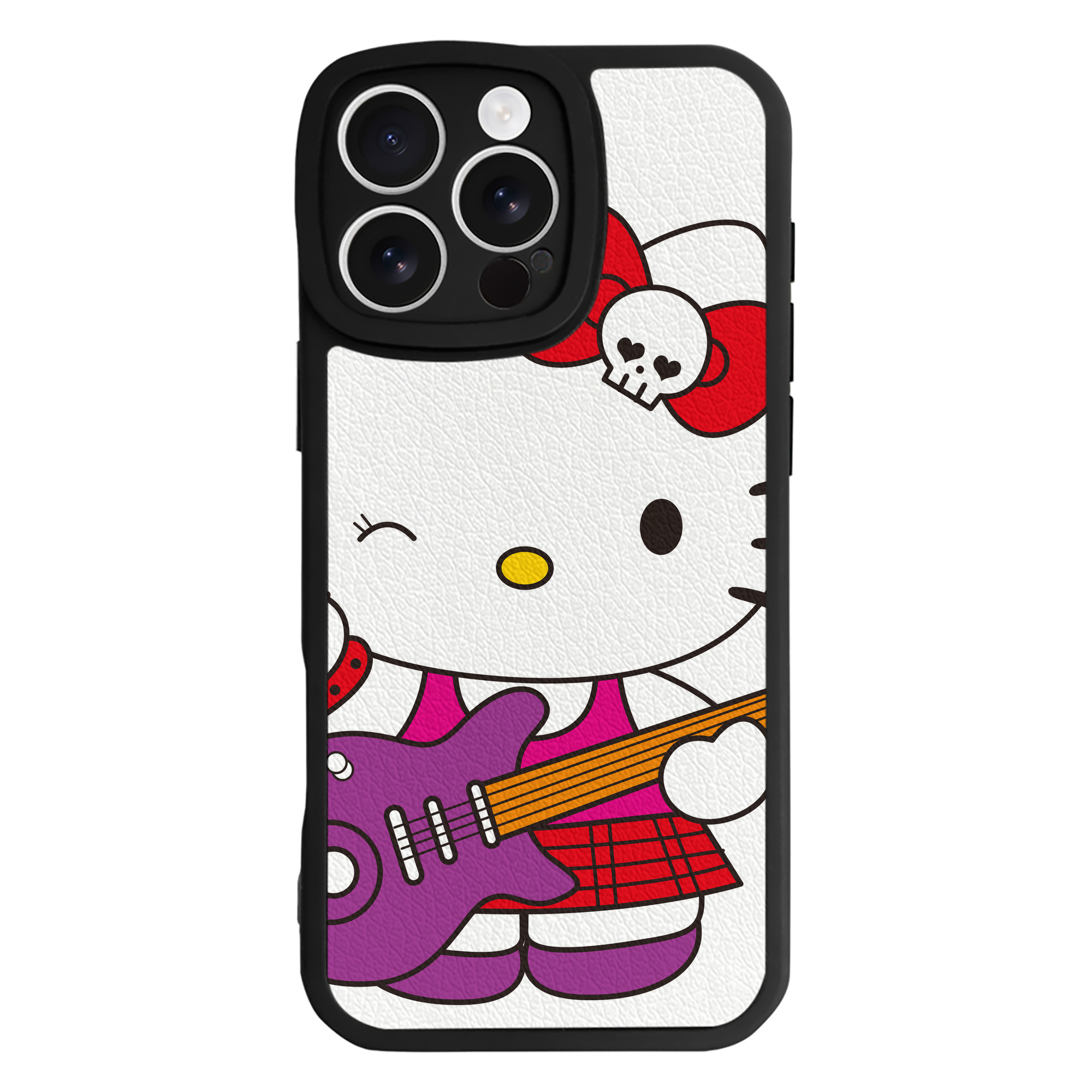 （画像用） Hello Kitty ハローキティ 【iPhone 16シリーズ対応】シリコンスマホケース（レザー調） 材質：シリコン